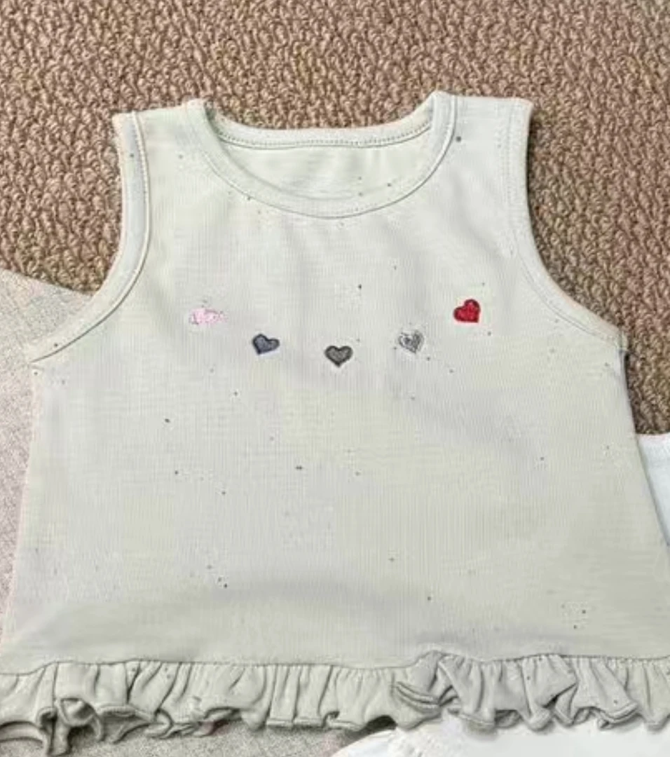 直播专属no退换 爱心背心绿色