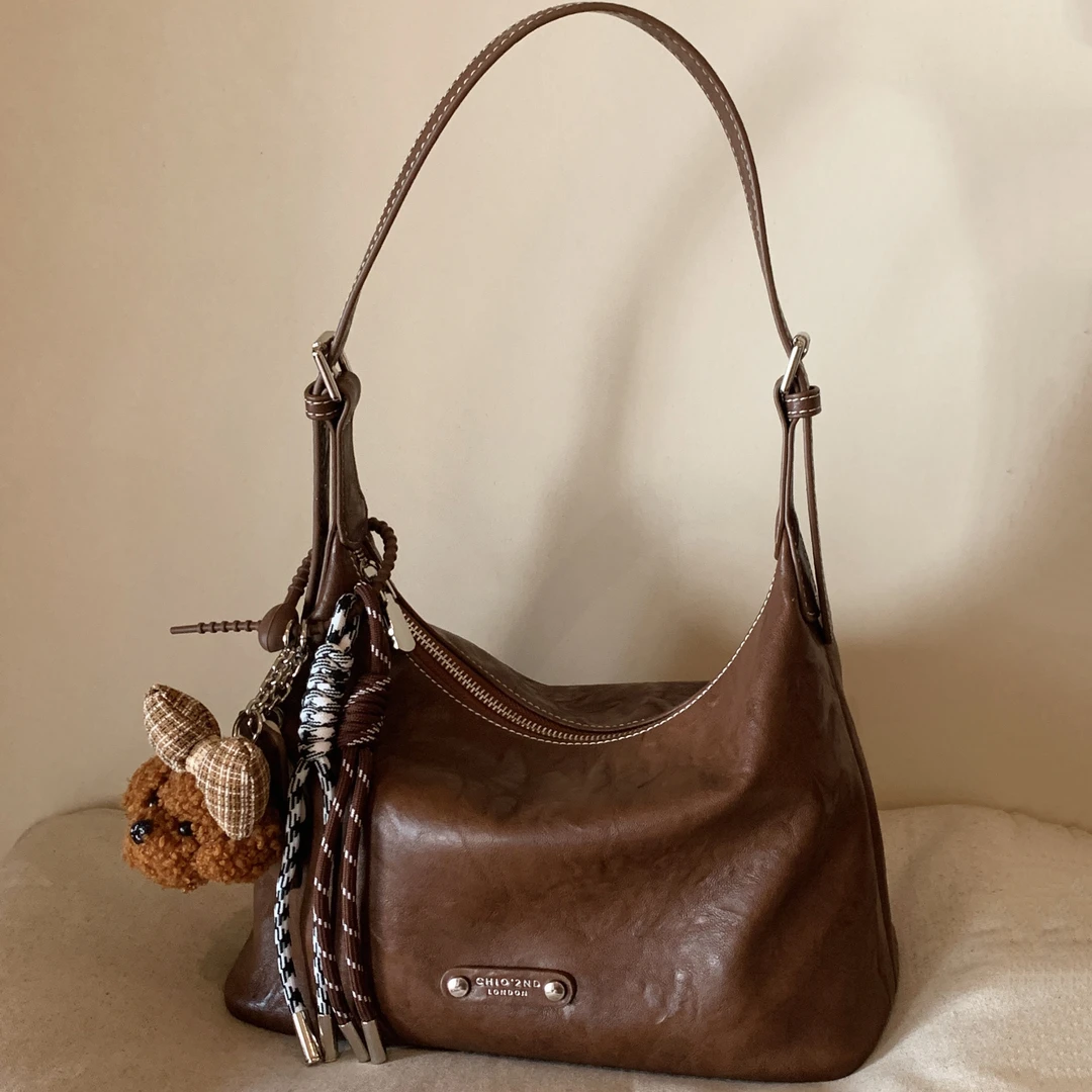 南风Chio2nd 托特包包女士复古肌理质感腋下包单肩斜挎包