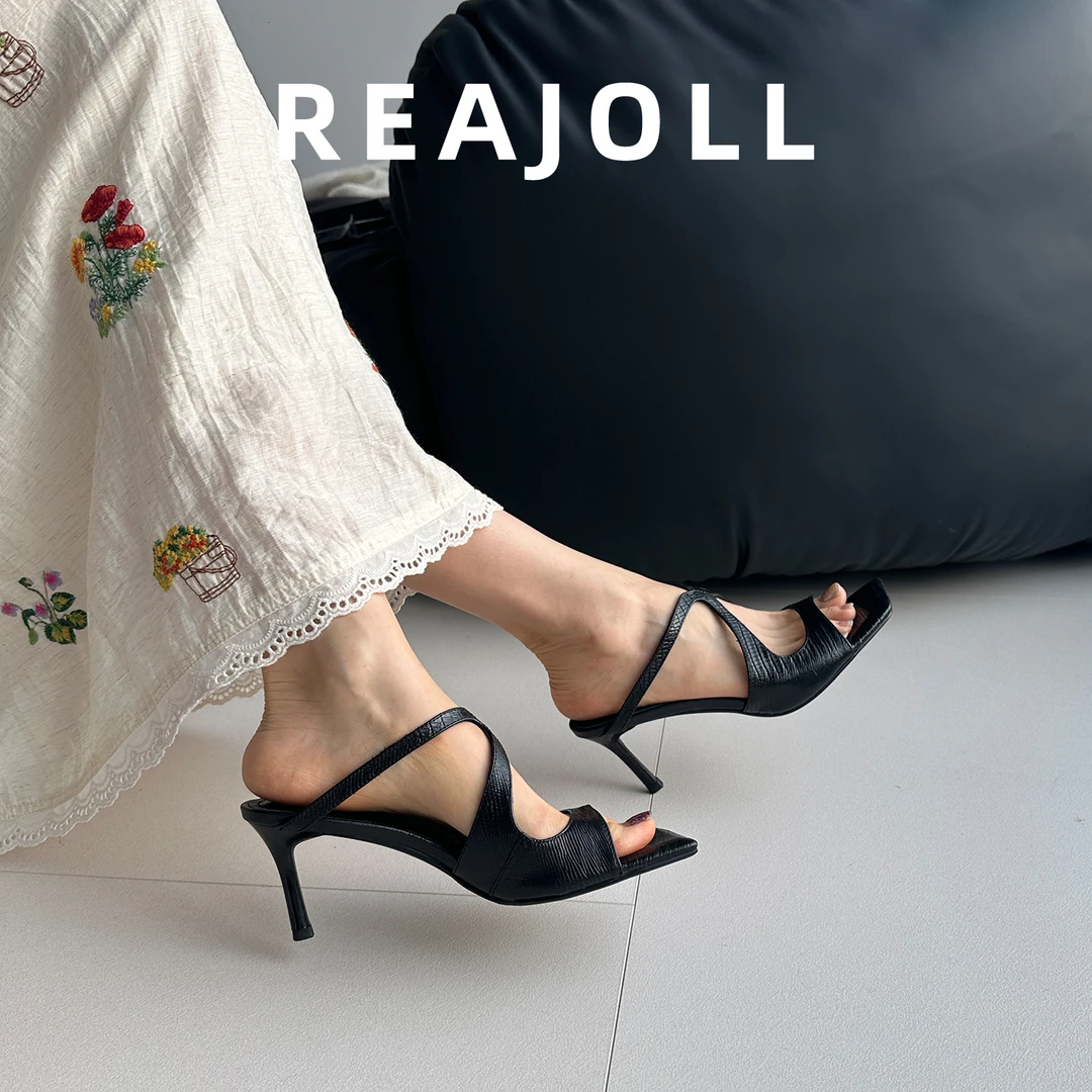 拖鞋女夏外穿2025新款时尚不累脚配裙子高级感法式高跟鞋半拖