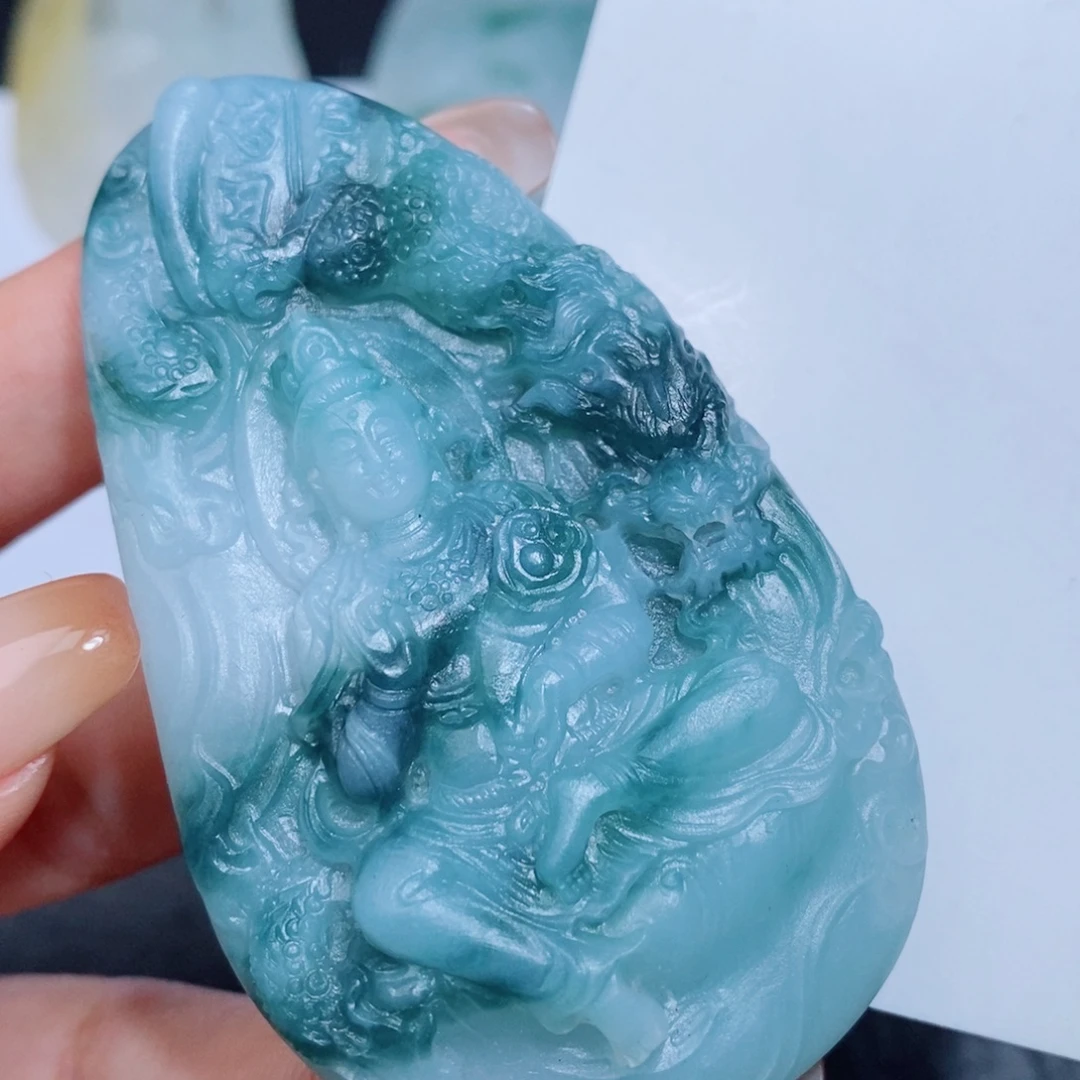 定制翡翠未镶嵌毛货翡翠挂件