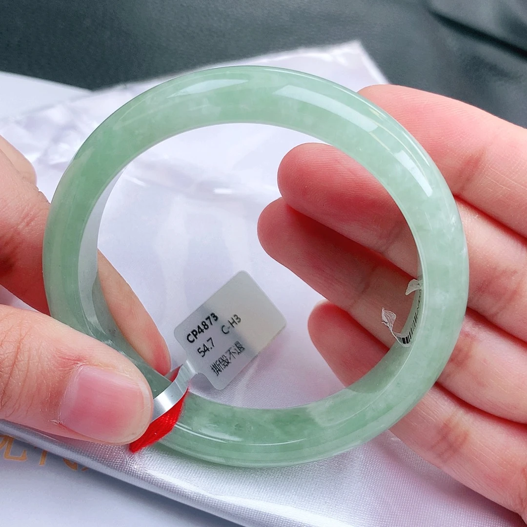 翡翠未镶嵌手镯缅甸天然a货翡翠手镯