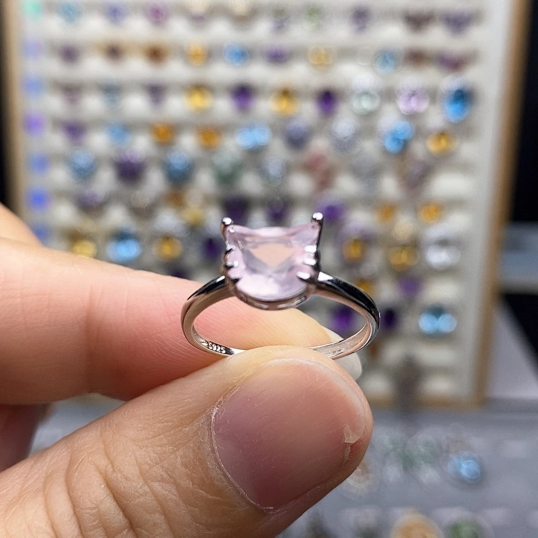 银S925镶嵌戒指水晶不含证书