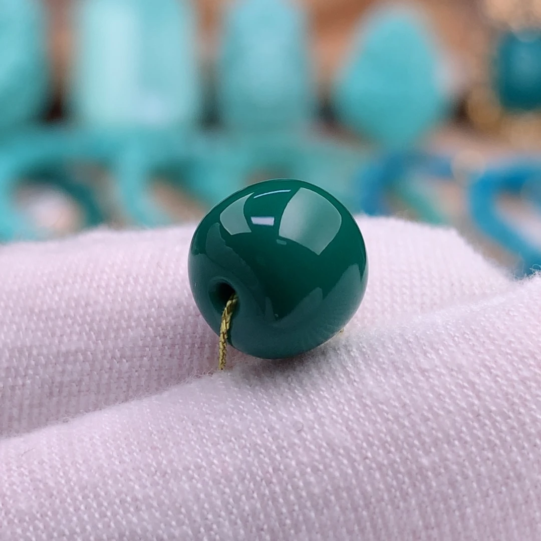 绿松石珠宝奇石未镶嵌9.6✖️8.6mm