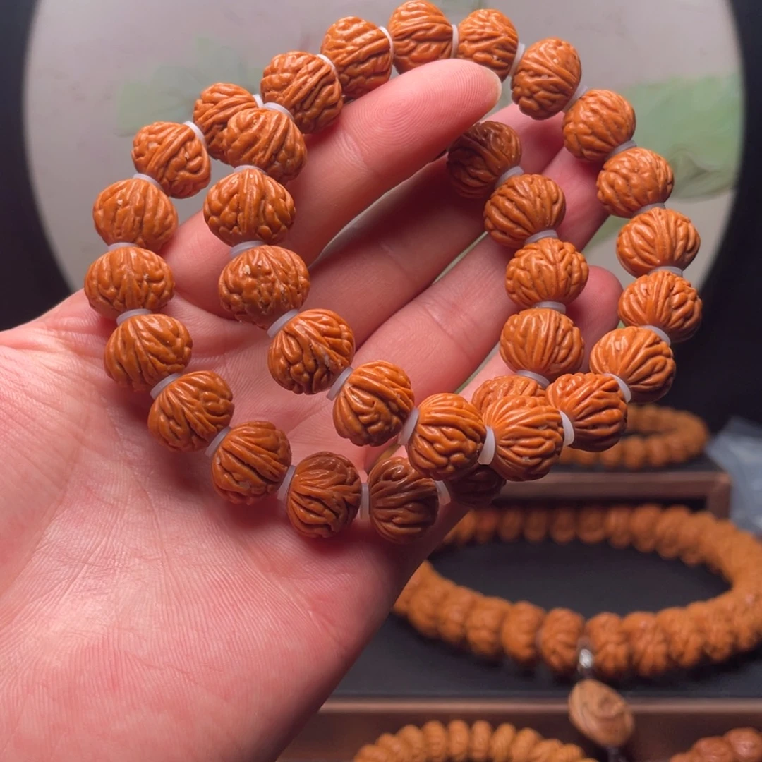 桃核手串14金蟾手串