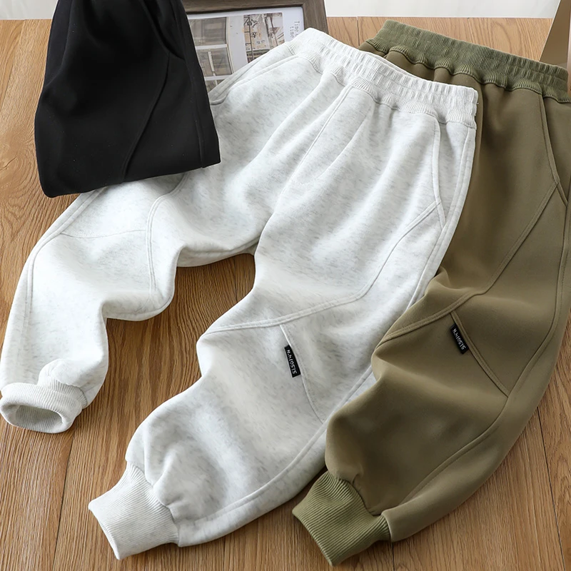 男女童春秋运动休闲裤2025新款儿童简约束脚百搭中大童长裤潮