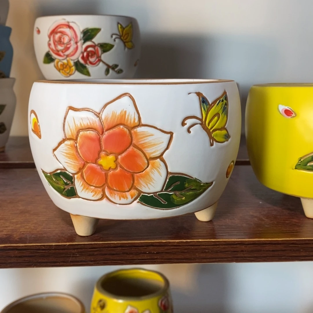 红陶韩式多肉植物花盆