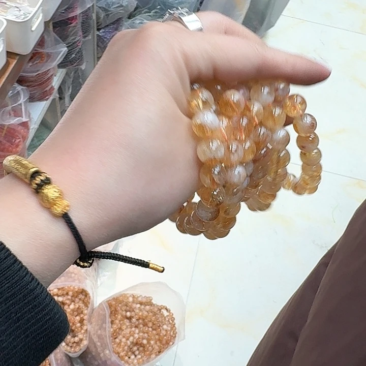 黄晶手链未镶嵌多样性发其一