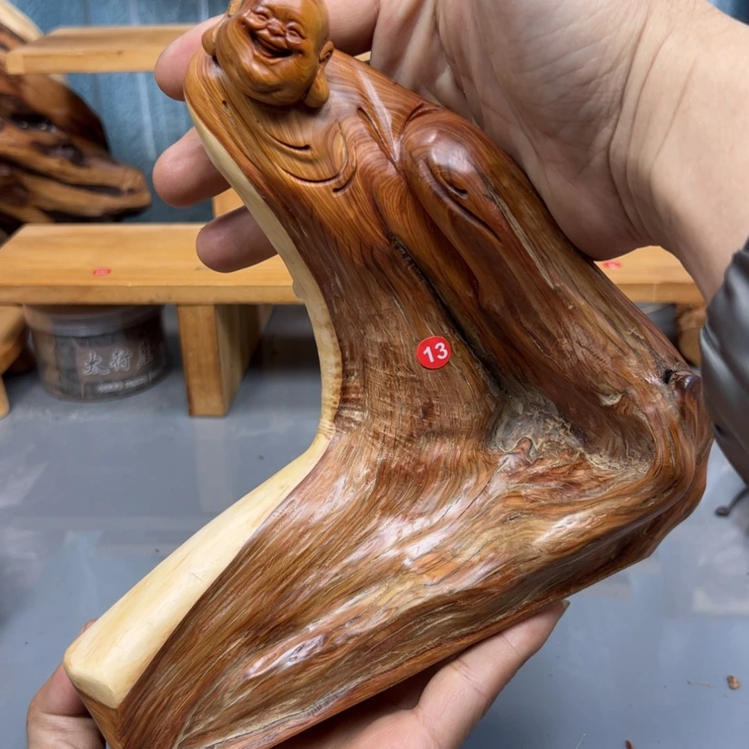 黑***哮木崖柏木摆件手把件