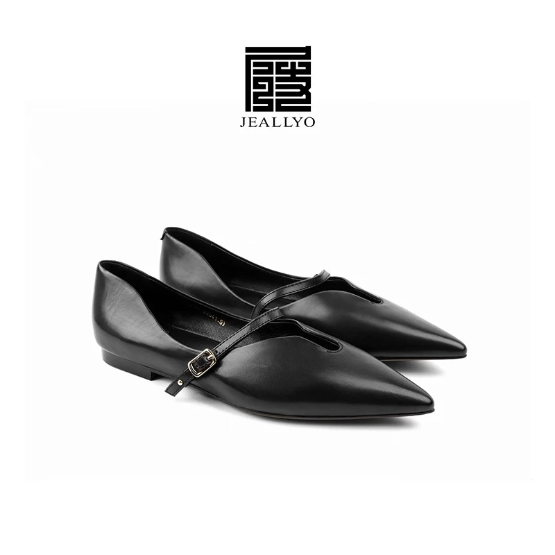 【景致】JE 25新款尖头玛丽珍胎牛皮单鞋2506170015