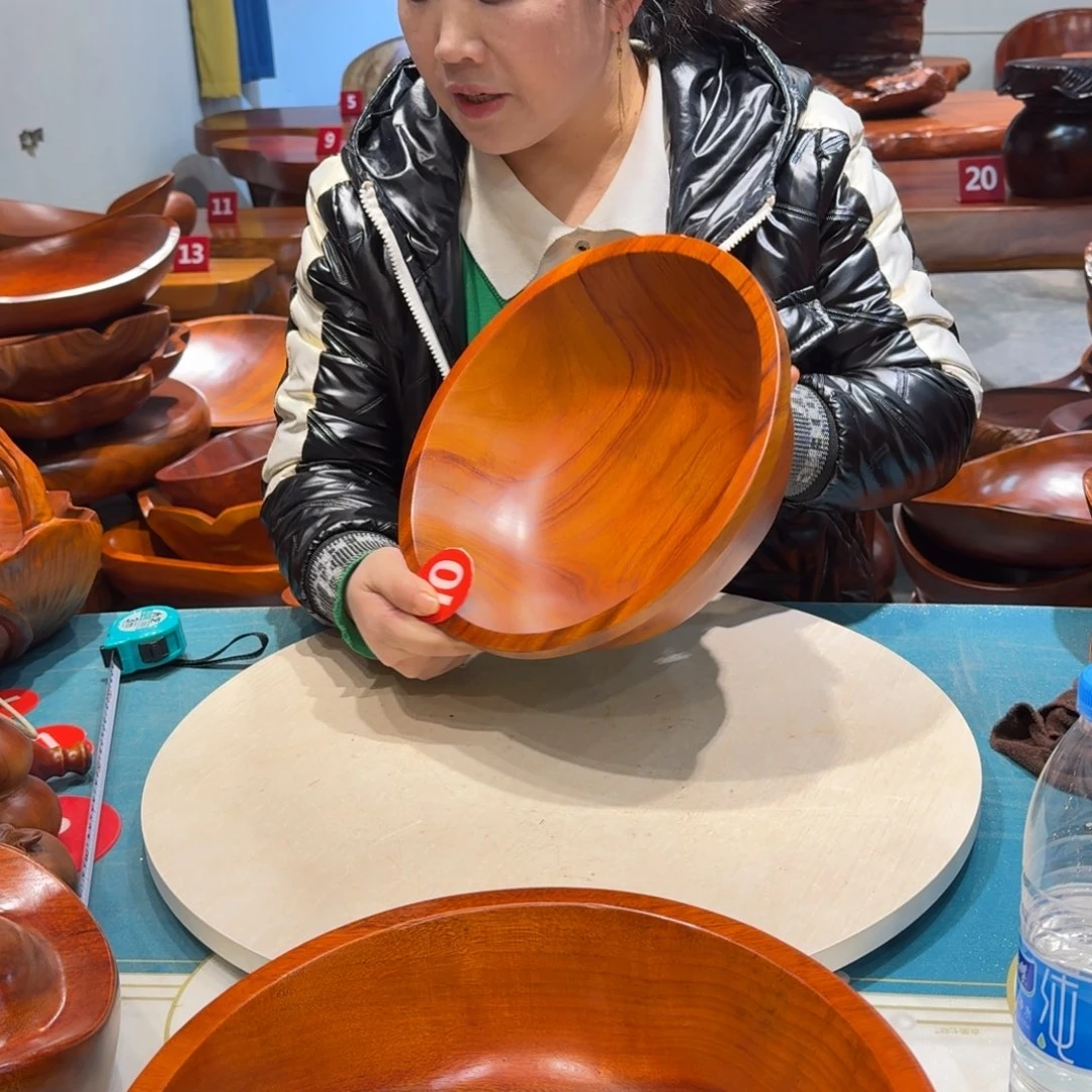 香樟木香樟实木圆形果盘