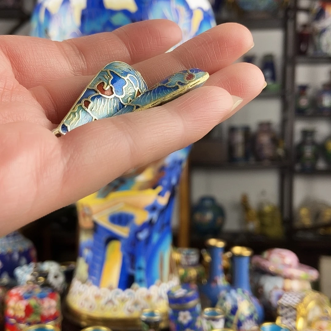 凤***天景泰蓝水滴挂件两个