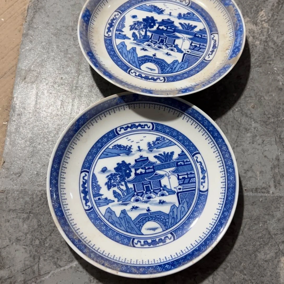 碗明*青花手绘10寸，窝盘两个