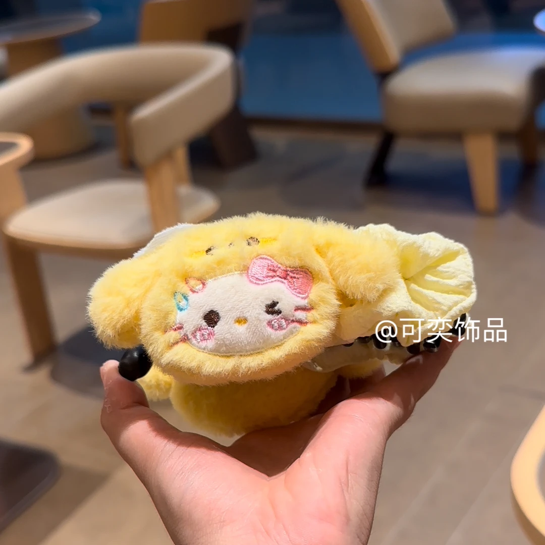 超可爱布丁KT香蕉夹大号后脑勺高马尾盘发百搭少女可爱巨显发量