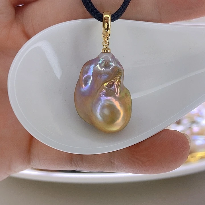 颈饰银S925镶嵌淡水珍珠275