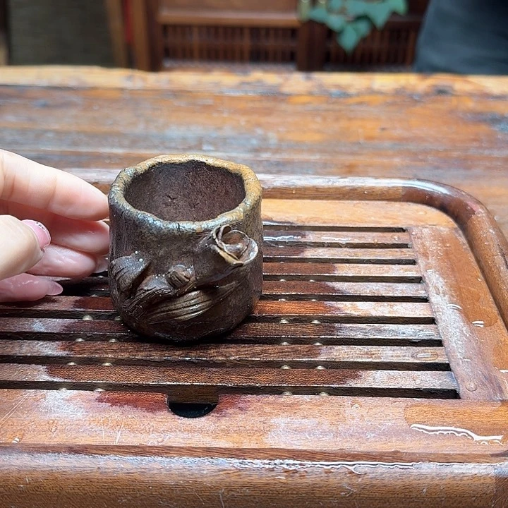 纯手工制作粗陶茶具