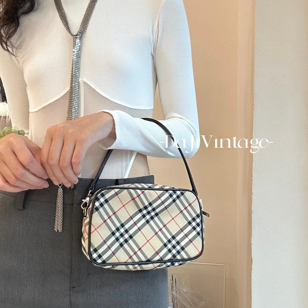 95新 BURBERRY/博柏利 大吉中古/Burberry经典格小麻将单肩包