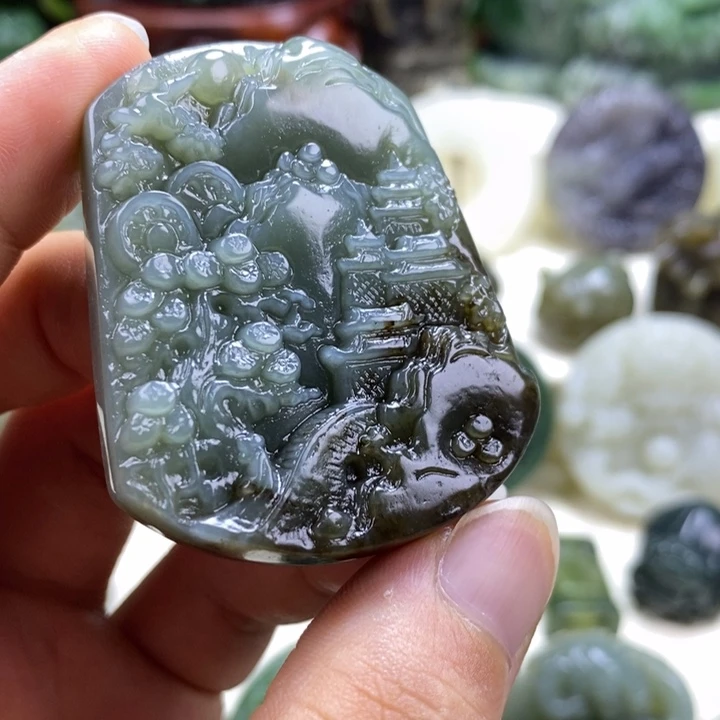 和田玉未镶嵌颈饰