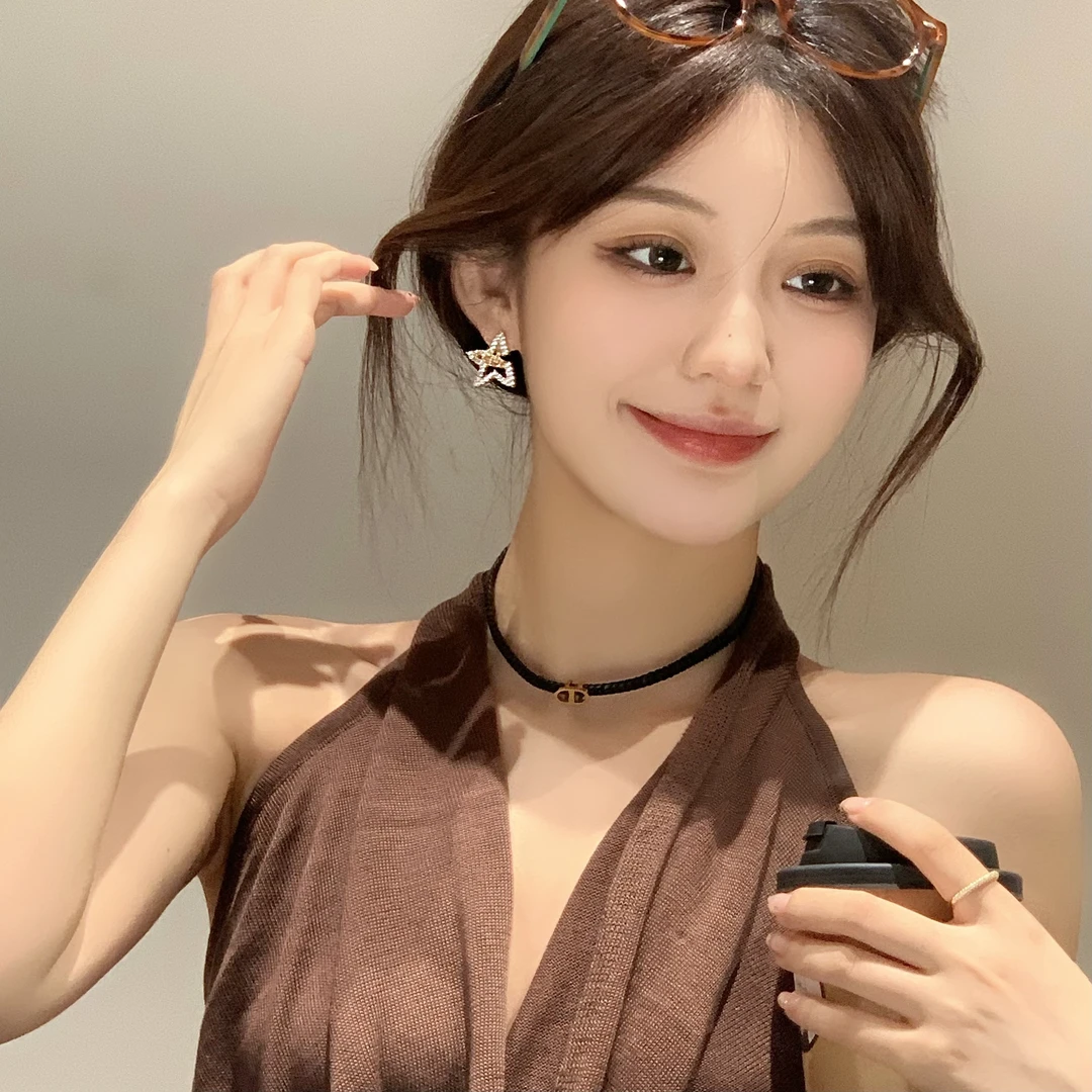 FULL GIRLISH耳环00091满钻镂空星星耳钉耳饰