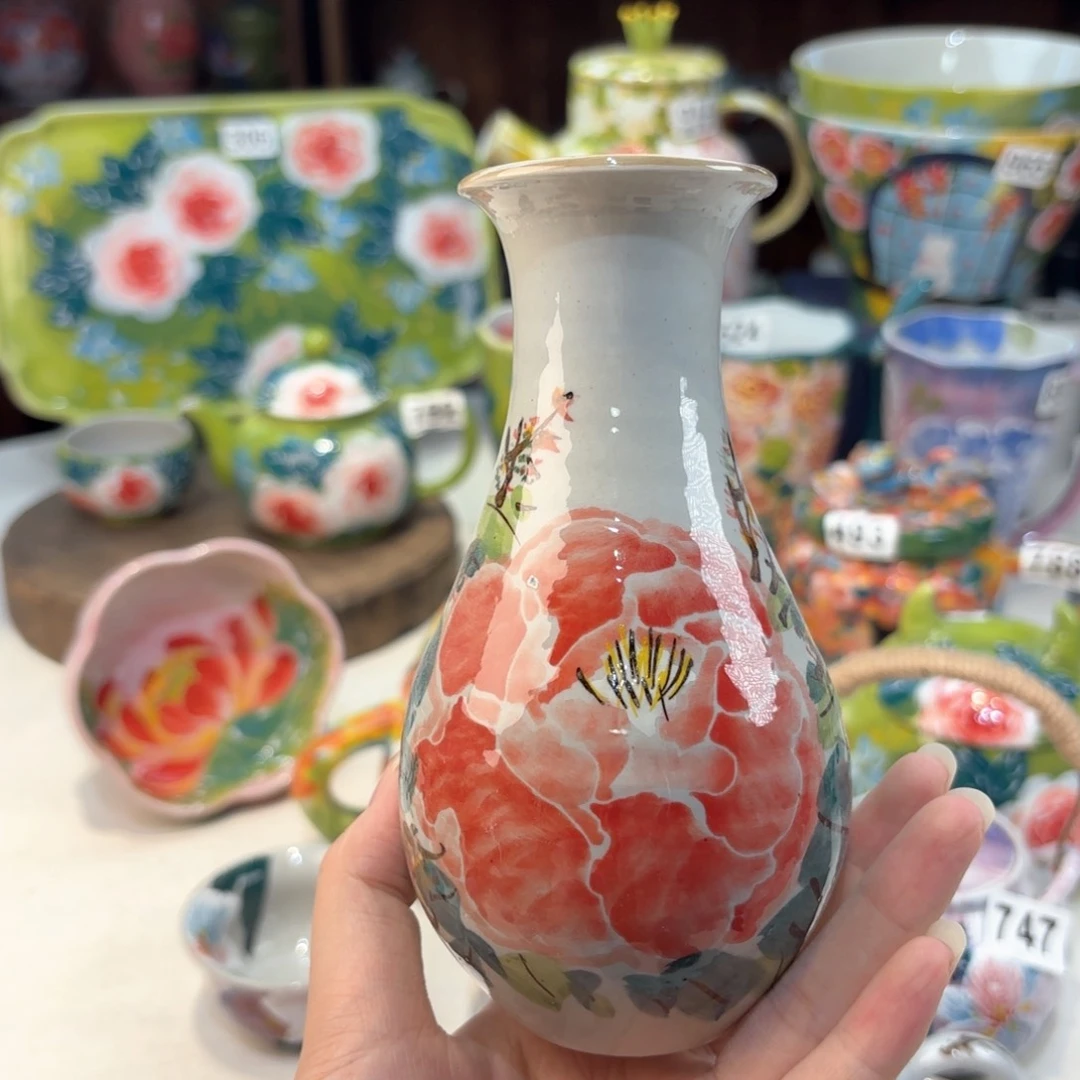 景德镇手绘高温釉下彩陶瓷茶具