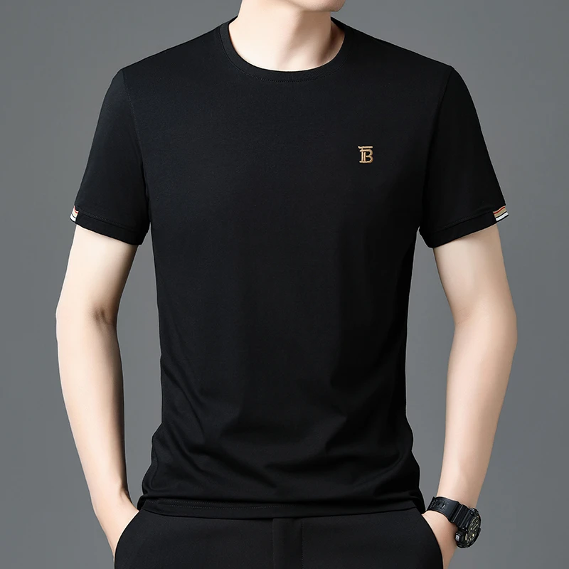 专柜正品【奥莱撤柜】百搭t恤衫男半袖纯色潮流薄款夏季T恤短袖圆领