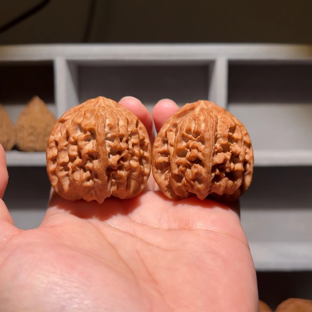 文玩核桃把件42 尺全品原桩苹果园新果