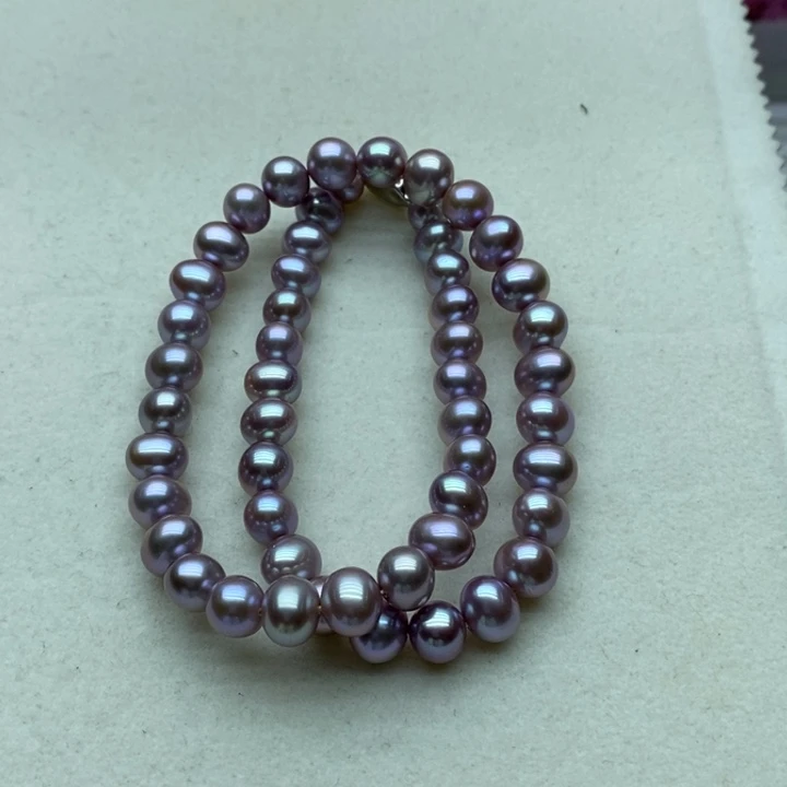 项链银S925镶嵌淡水珍珠多样性发货发其一36