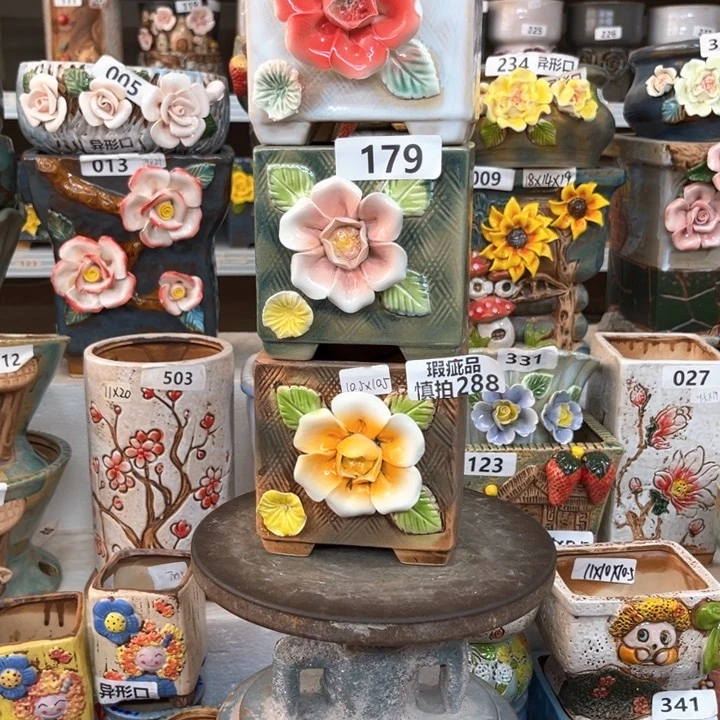 紫砂花盆粗陶材质多肉花盆