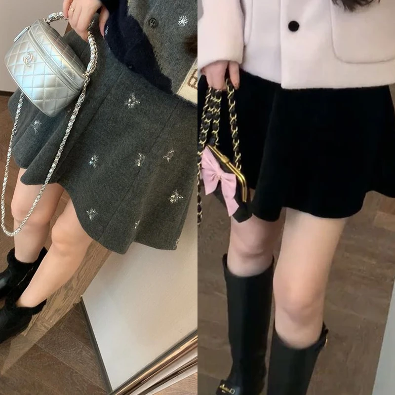 【mimius】七七 精致百搭A字半身裙裤 F11171