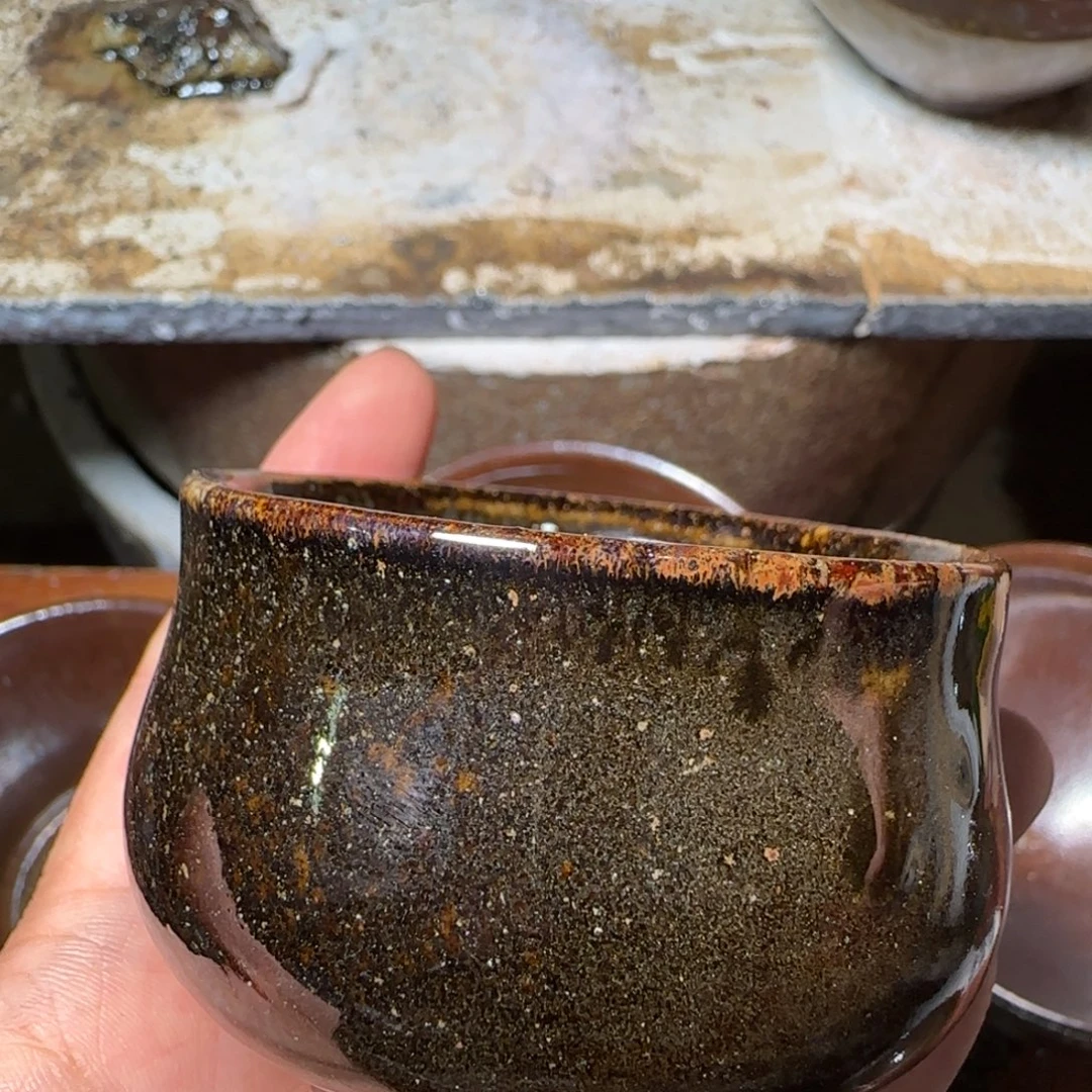 柴烧建盏茶盏茶杯172