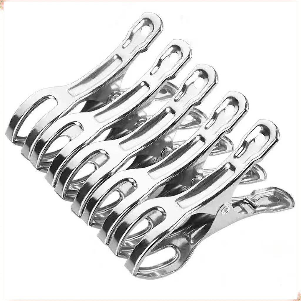 不锈钢开叉夹子不锈钢晒衣夹子耐用防风固定毛巾大被防掉衣架A610