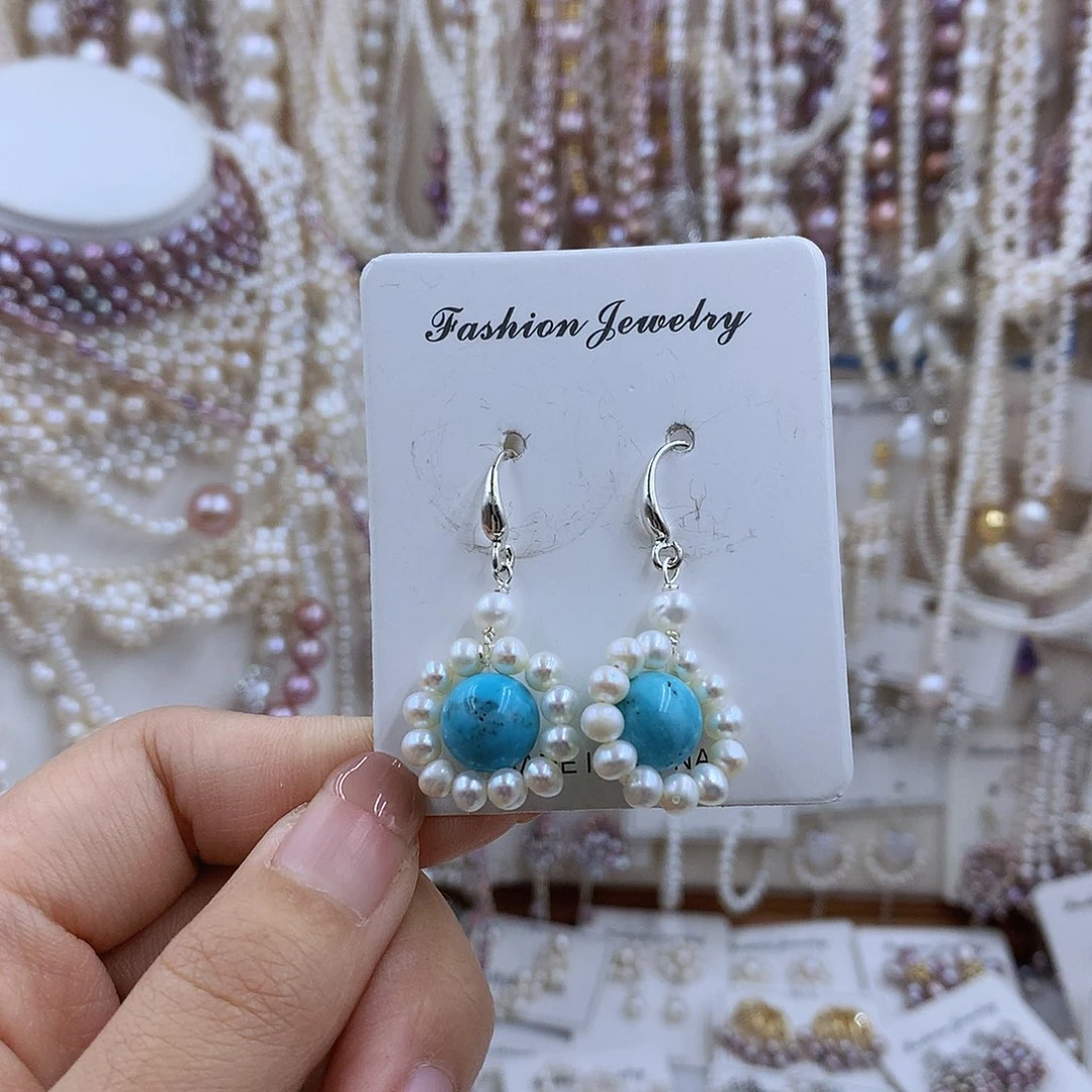 项链银S925镀金镶嵌淡水珍珠