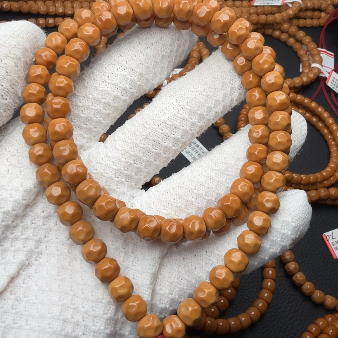 在****手串橄榄核老挝橄榄核核尖无相长串7.4mm