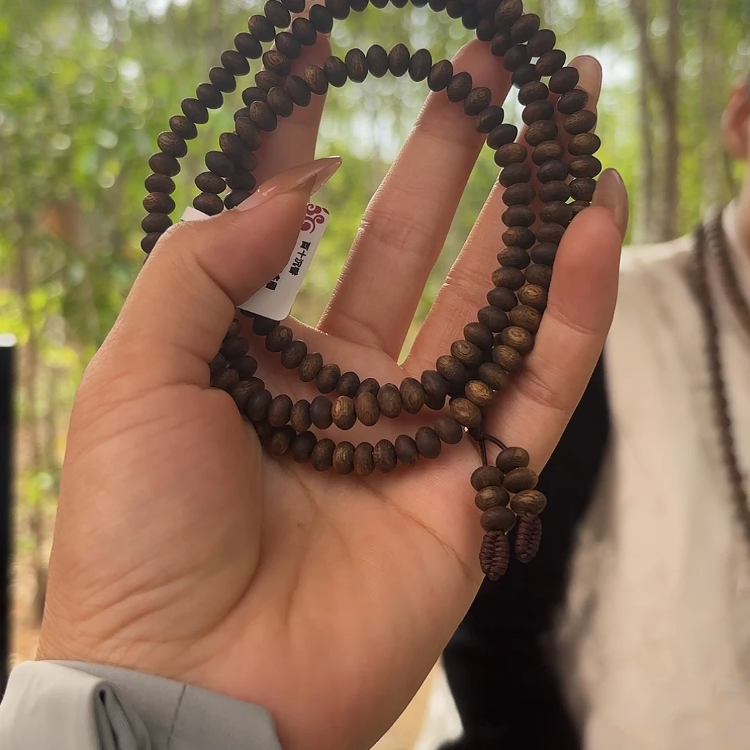 沉香手串奇楠沉香06算盘珠多圈-11