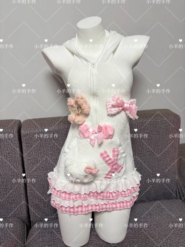 原创手作ss公主短袖包臀裙娃娃领短裙冬季连衣裙萝莉日常裙子