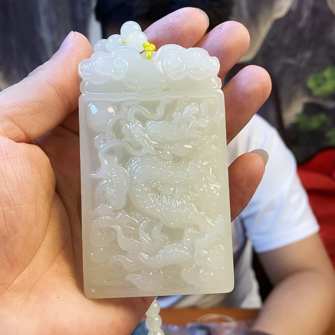 未镶嵌和田玉挂件龙牌多样性随机发一