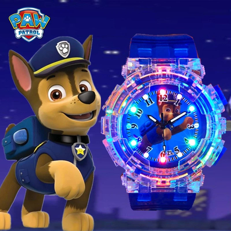 汪汪队儿童手表玩具男孩幼儿园女童发光卡通电子表2宝宝3岁小女孩