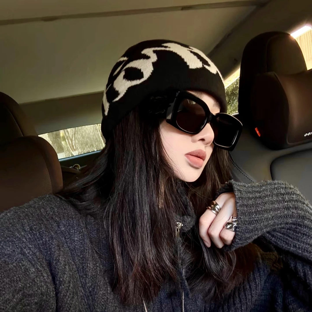 【20-XL梵专属ll】毛衣帽百搭冬季加厚帽子时尚简约气质保暖毛线帽