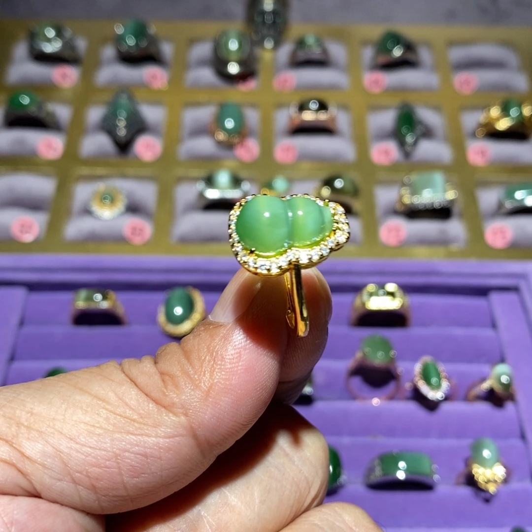 和田玉（碧玉）戒指未镶嵌十*