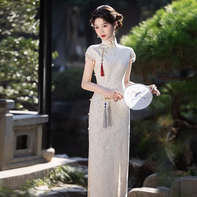 香槟色订婚旗袍女新中式夏季性感日常连衣裙2025年新款改良年轻款