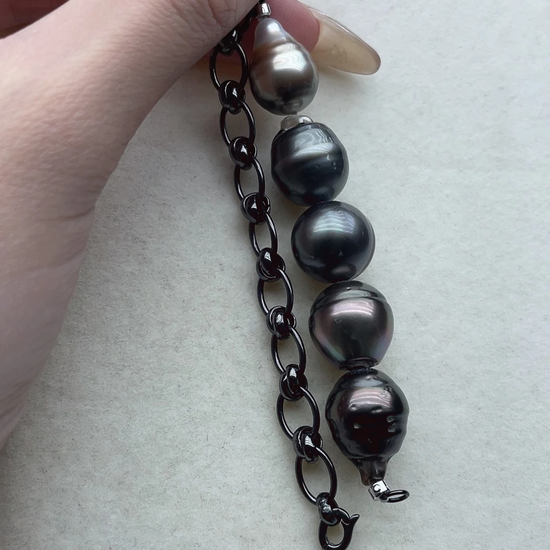 银S925镶嵌手链47海水珍珠