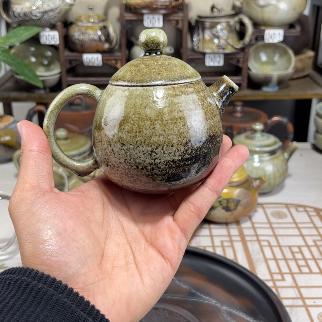 180cc白泥裸坯柴烧精品龙蛋壶，建水紫陶古法柴烧