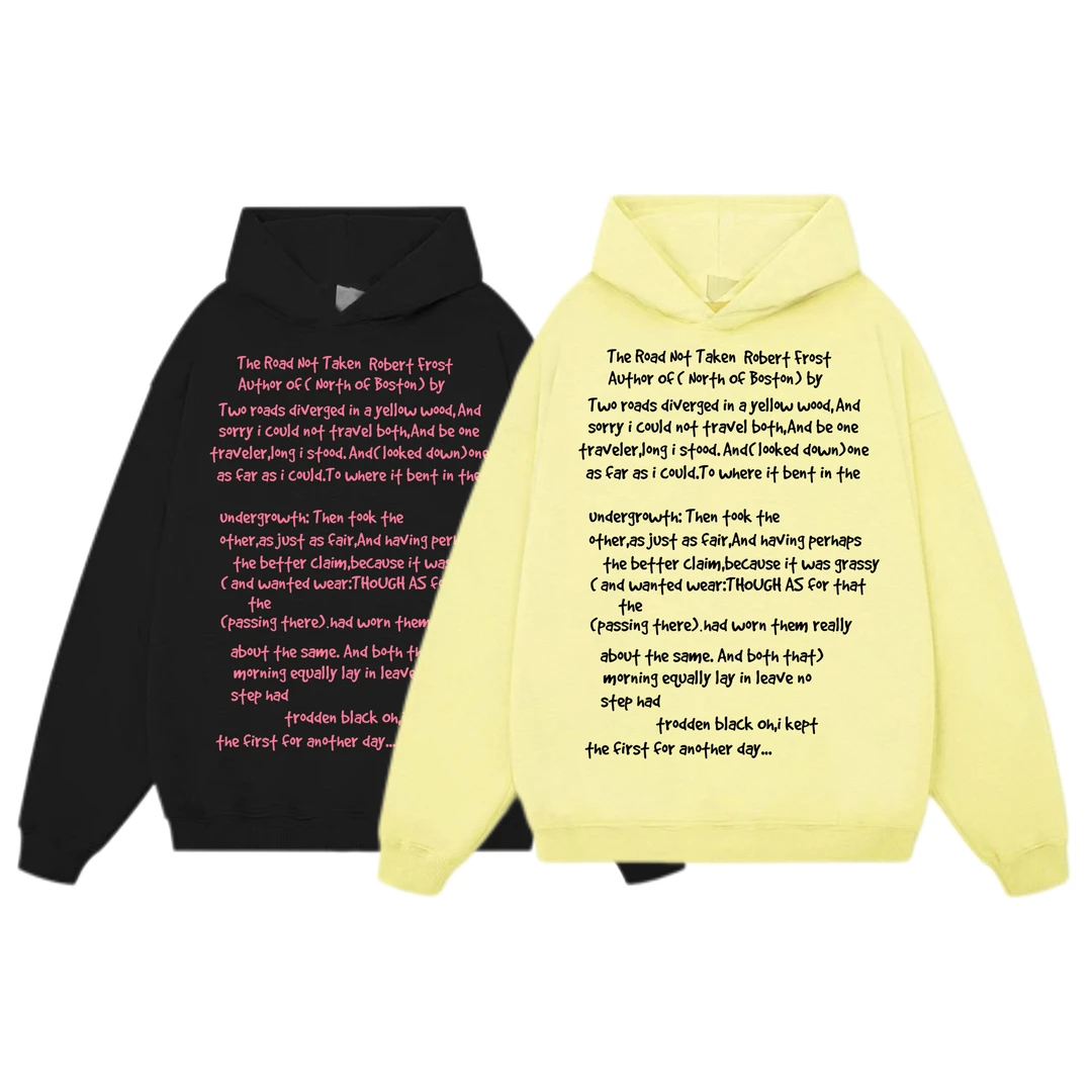 2025嘻哈套头连帽秋冬加厚国潮长袖欧美情侣装潮流休闲无口袋卫衣