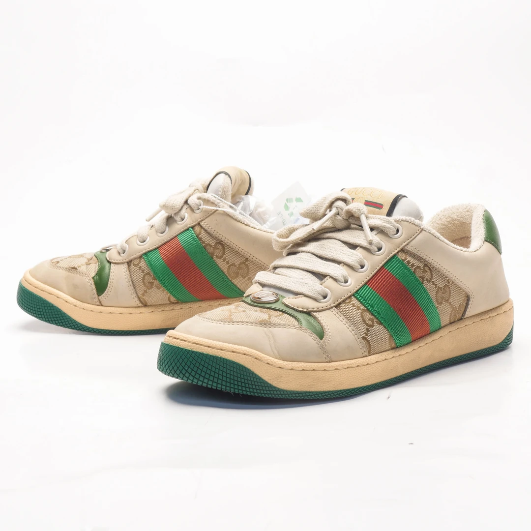 95新 GUCCI/古驰 /36.5/38/绿色经典脏脏鞋/97新