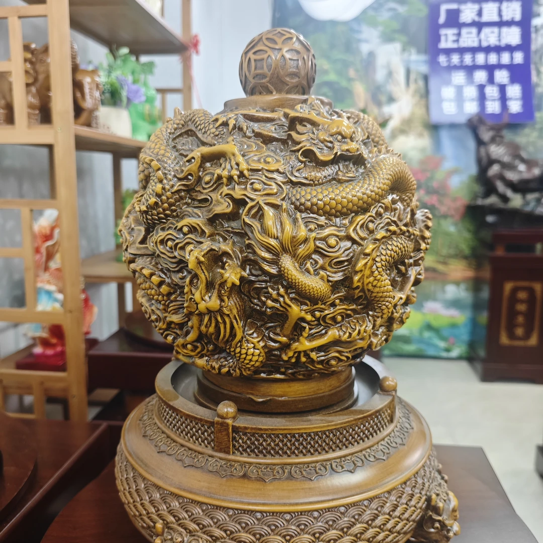 新款龙凤鼎收银台酒柜办公台居家装饰摆件