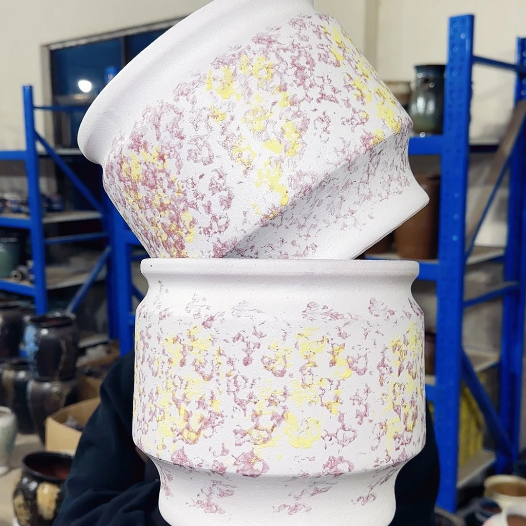 紫砂花盆高19口21