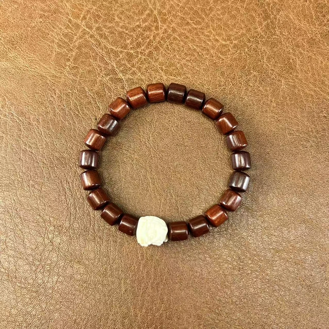 紫檀桶珠醒狮单圈8mm手串（无礼盒）579