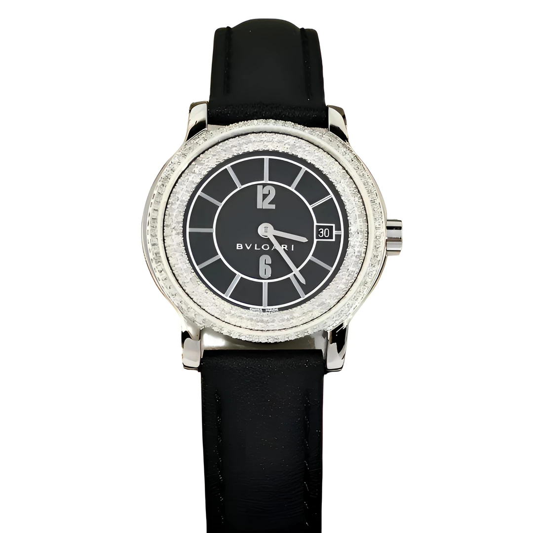 99新 BVLGARI/宝格丽 石英女表ST29S表径29后镶钻