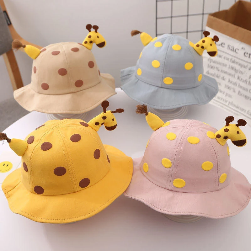 宝宝帽子春秋薄款夏季儿童遮阳帽男童婴儿盆帽女童可爱超萌渔夫帽
