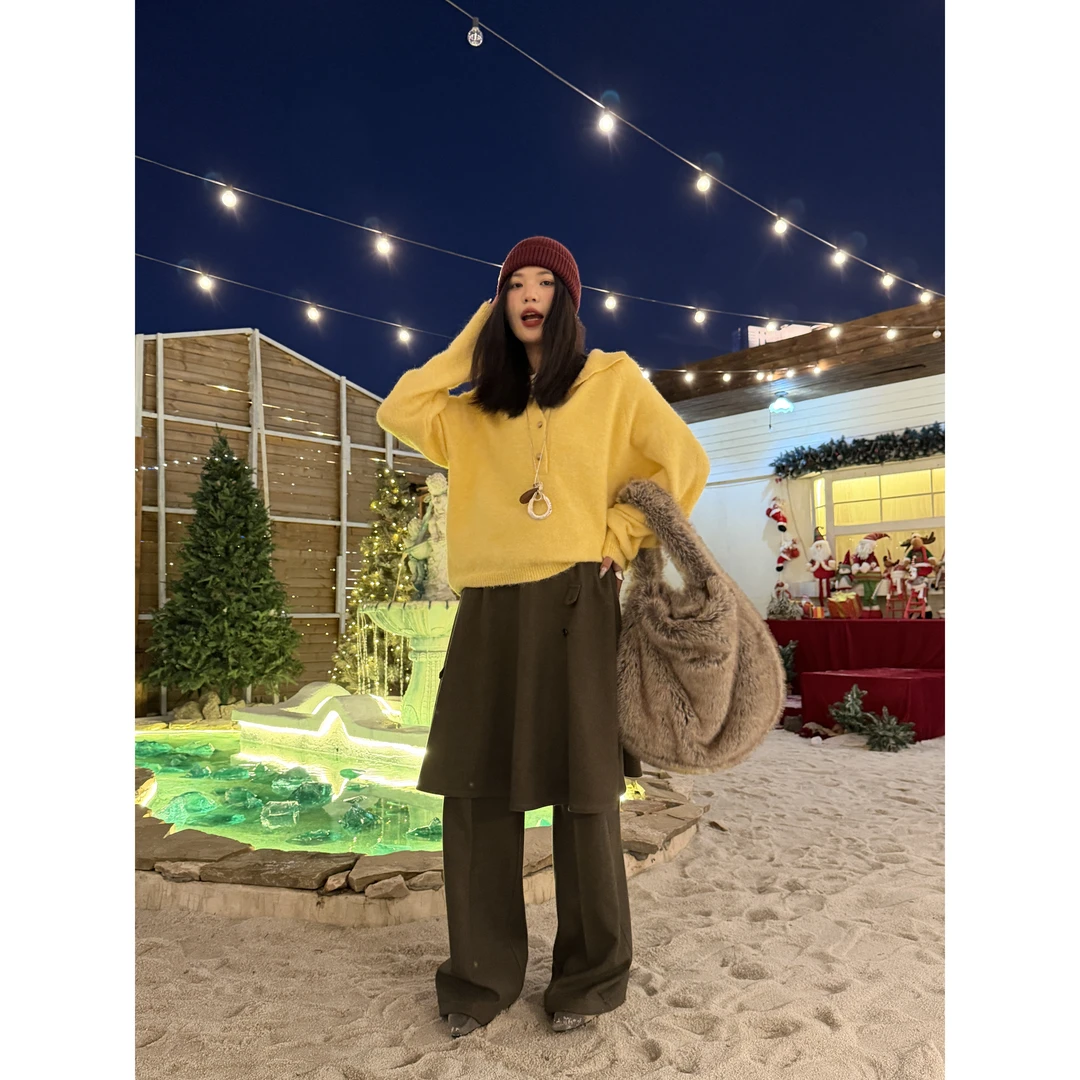 【爆款再延伸】百搭加厚加绒微喇真两件可拆卸屁帘裤  P217-1