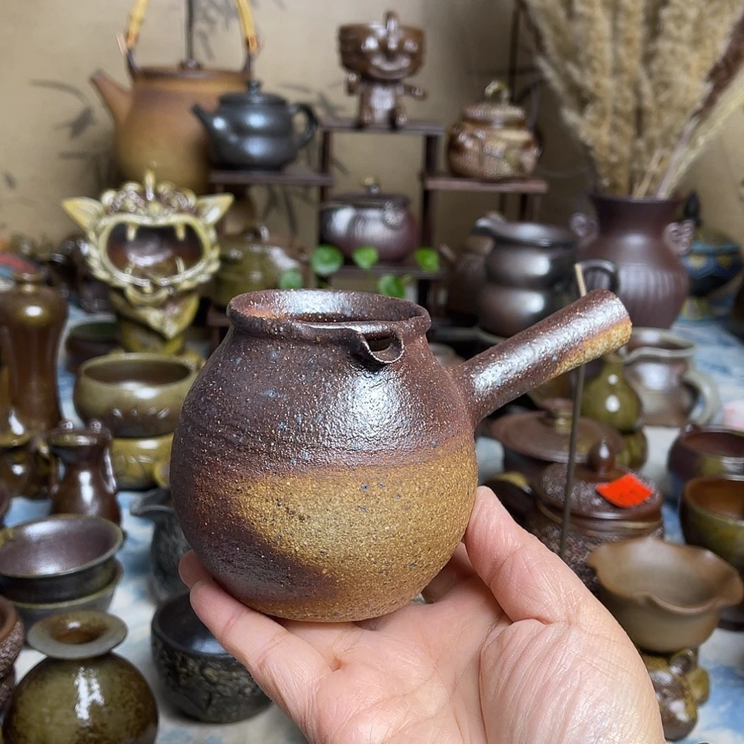 可上火侧把公道烤茶罐